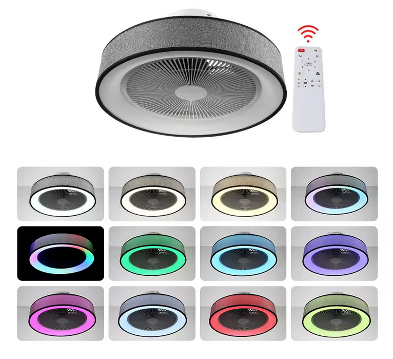 Slimme Plafondlamp RGB met ventilator - inclusief afstandsbediening & App