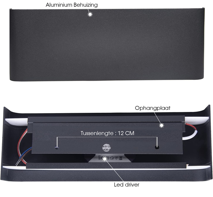 Muurlamp - led lamp - Binnen lamp - Hanglamp - 3000K - 12 watt - Fundigo.nl