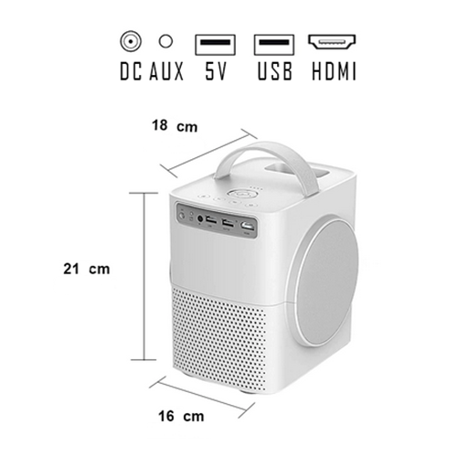 Portable projector - Mini projector With built-in speakers - 3000 Lumen